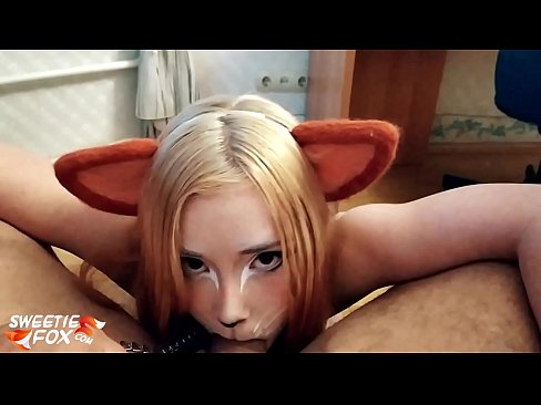 ❤️ キツネがチンポを飲み込み、口の中にザーメンを出す ❤️❌ ポルノfb ❌️